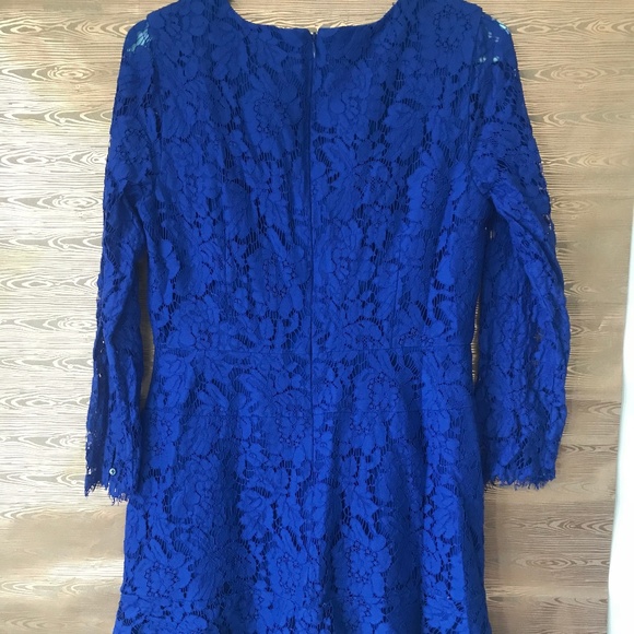 J Crew Blue Lace Cocktail Dress - Picture 4 of 7